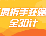 三疯拆手狂赚计,全30计课程-学习笔记资源库