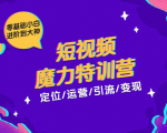 零基础小白进阶到大神《短视频魔力特训营》定位-运营-引流-变现-学习笔记资源库