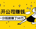 0元开公司赚钱，不花一分钱几天躺赚了30多万，详细操作流程！-学习笔记资源库