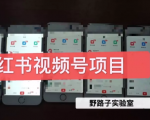 野路子小红书视频号1.0项目，直接上手操作就能赚钱的视频号项目-学习笔记资源库