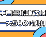 某团队收费项目:空手套白狼,一天500+利润,人人可做-学习笔记资源库