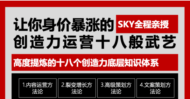 让你的身价暴涨的创造力运营十八般武艺 高度提炼的18个创造力底层知识体系-学习笔记资源库