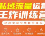 私域流量运营王炸训练营:全网引流+裂变涨粉+私域运营+高效成交-学习笔记资源库