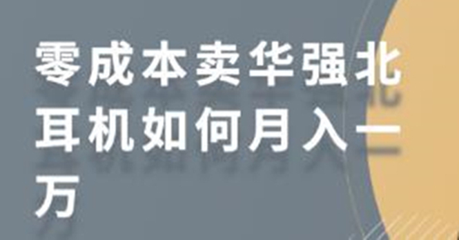 零成本卖华强北耳机如何月入10000+，教你在小红书上卖华强北耳机-学习笔记资源库