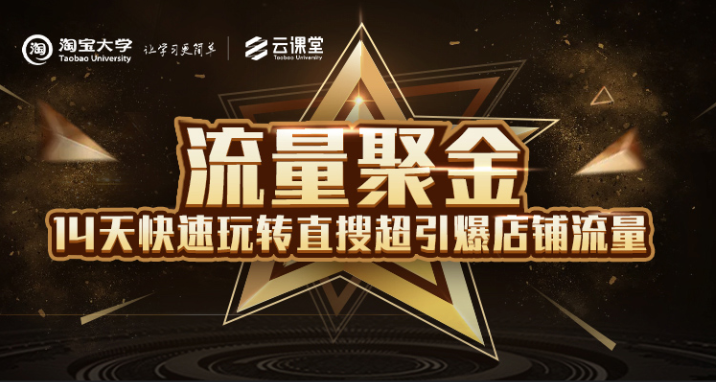 淘宝大学：流量聚金14天快速玩转直搜，超引爆店铺流量，价值8800元-学习笔记资源库
