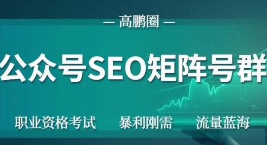 高鹏圈公众号SEO矩阵号群，实操20天纯收益25000+，普通人都能做-学习笔记资源库