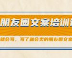 朋友圈文案培训课，听了就会写，写了就会卖的朋友圈文案课-学习笔记资源库