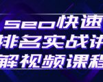 seo快速排名实战讲解视频课程,揭秘seo快排原理-学习笔记资源库
