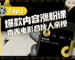 【毒舌电影合伙人亲授】抖音爆款内容涨粉课，5000万抖音大号首次披露涨粉机密-学习笔记资源库