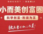 肖厂长创富圈2.0之【小而美创富圈】,108招科学创富底层逻辑,让你少采坑涨利润-学习笔记资源库