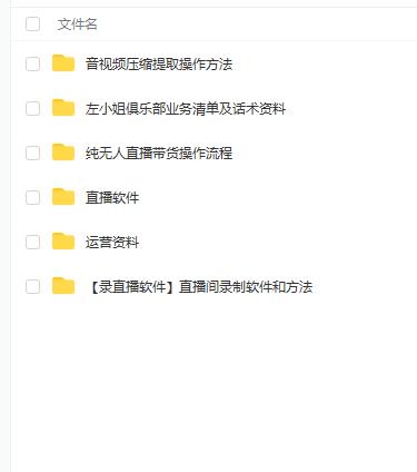 左小姐-直播带货俱乐部十三行、无人直播，全套教程附：工具、文档、话术资料-学习笔记资源库
