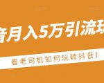 老古董·抖音月入5万引流玩法,看看老司机如何玩转抖音(附赠:抖音另类引流思路)-学习笔记资源库