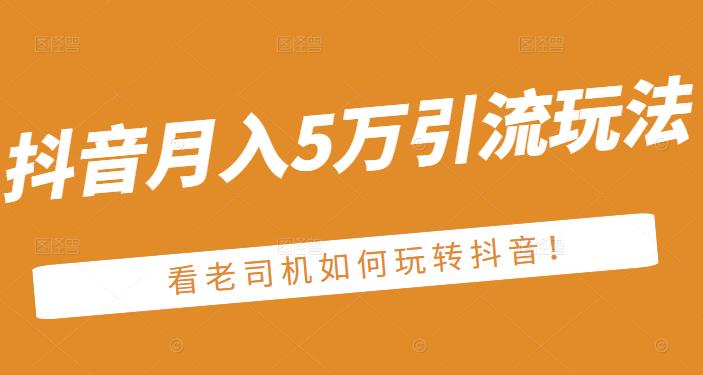 老古董·抖音月入5万引流玩法，看看老司机如何玩转抖音(附赠：抖音另类引流思路)-学习笔记资源库