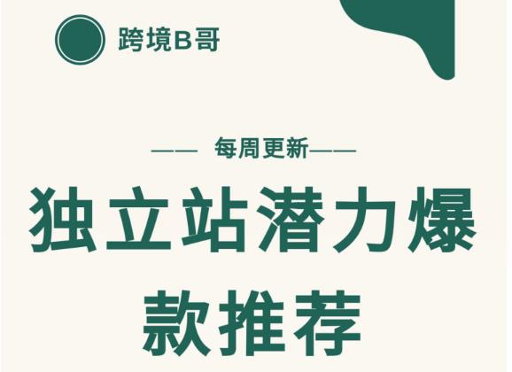 【跨境B哥】独立站潜力爆款选品推荐，测款出单率高达百分之80-学习笔记资源库