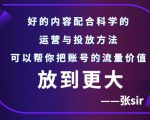 张sir账号流量增长课，告别海王流量，让你的流量更精准-学习笔记资源库