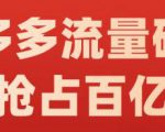 阿杰·拼多多流量破局:如何打黑标,爆款的思路,拼多多流量框架,快速抢占百亿流量-学习笔记资源库