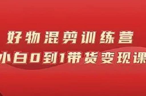 万三好物混剪训练营：小白0到1带货变现课-学习笔记资源库