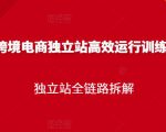 跨境电商独立站高效运行训练营,独立站全链路拆解-学习笔记资源库