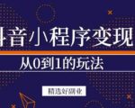 商梦网校-抖音小程序一个能日入300+的副业项目，变现、起号、素材、剪辑-学习笔记资源库