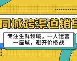 同城跨渠道销售,专注生鲜领域,一人运营一座城,避开价格战-学习笔记资源库