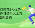 拆解虚拟项目5大优势,0基础教你打造月入上万虚拟店铺(无水印)-学习笔记资源库