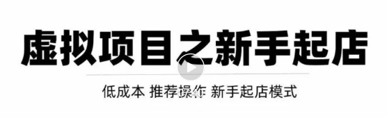 虚拟项目快速起店模式，0成本打造月入几万虚拟店铺！-学习笔记资源库