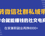 玩转微信社群私域带货,学会就能赚钱的社交电商,在家兼职副业再挣8000+-学习笔记资源库