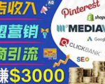 开通一个月入3000美元的博客，通过Pinterest引流到个人博客赚钱的方法-学习笔记资源库