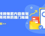 带货短视频爆款内容策划,关于电商视频的独门秘籍(价值499元)-学习笔记资源库