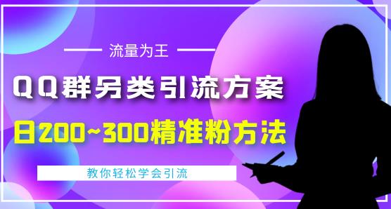 价值888的QQ群另类引流方案，半自动操作日200~300精准粉方法【视频教程】-学习笔记资源库