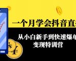 一个月学会抖音直播带货:从小白新手到快速爆单变现特训营(63节课)-学习笔记资源库