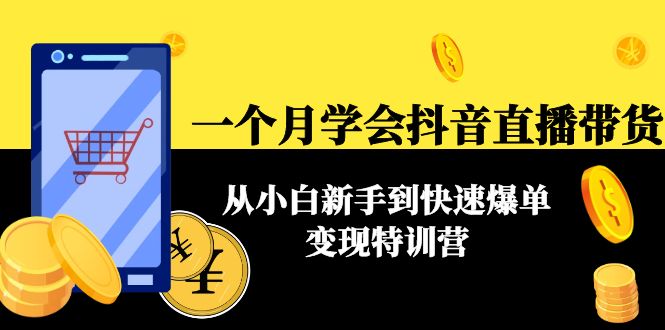 一个月学会抖音直播带货：从小白新手到快速爆单变现特训营(63节课)-学习笔记资源库