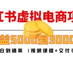 小红书虚拟电商项目:从小白到精英 月收益5000到30000 (视频课程+交付手册)-学习笔记资源库