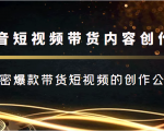 抖音短视频带货内容创作班,解密爆款带货短视频的创作公式-学习笔记资源库