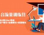 美业抖音流量训练营:从0到10w+粉丝 让你的门店用户增长+业绩增长+利润增长-学习笔记资源库