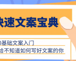 快速文案宝典,0基础文案入门,给不知道如何写好文案的你-学习笔记资源库