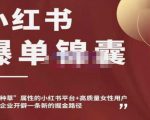 小红书爆单锦囊,自带种草属性+高质量女性用户,为你的企业开辟一条新的掘金路径-学习笔记资源库