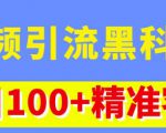 视频引流黑科技玩法,不花钱推广,视频播放量达到100万+,每日100+精准客源-学习笔记资源库