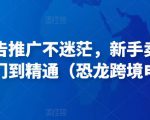 亚马逊广告推广不迷茫，新手卖家产品运营入门到精通（恐龙跨境电商）-学习笔记资源库