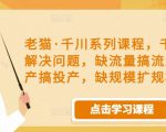 老猫·千川系列课程,千川投放解决问题,缺流量搞流量,缺投产搞投产,缺规模扩规模-学习笔记资源库