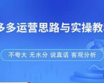 拼多多店铺运营思路与实操教程,快速学会拼多多开店和运营,少踩坑,多盈利-学习笔记资源库