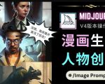 Midjourney V4版本操作教程:2个简单参数,完成漫画生成,人物创建-学习笔记资源库