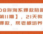 108将淘系爆款陪跑营【第11期】,21天教运营打爆款,帮老板培养运营-学习笔记资源库
