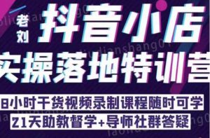 抖音小店实操落地特训营:抖音小店无货源精细化运营,抖店商品卡流量(22节)-学习笔记资源库