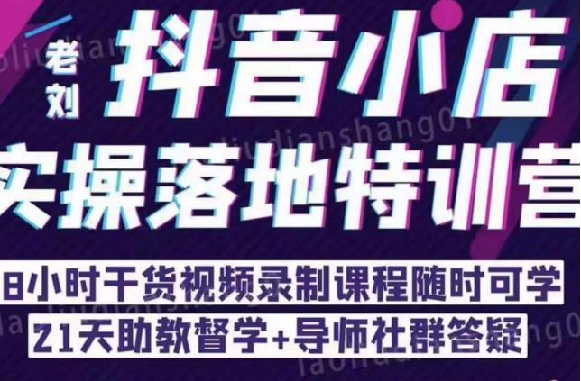 抖音小店实操落地特训营：抖音小店无货源精细化运营，抖店商品卡流量（22节）-学习笔记资源库