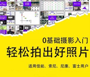 0基础摄影入门，轻松拍出好照片（适用佳能、索尼、尼康、富士用户）-学习笔记资源库