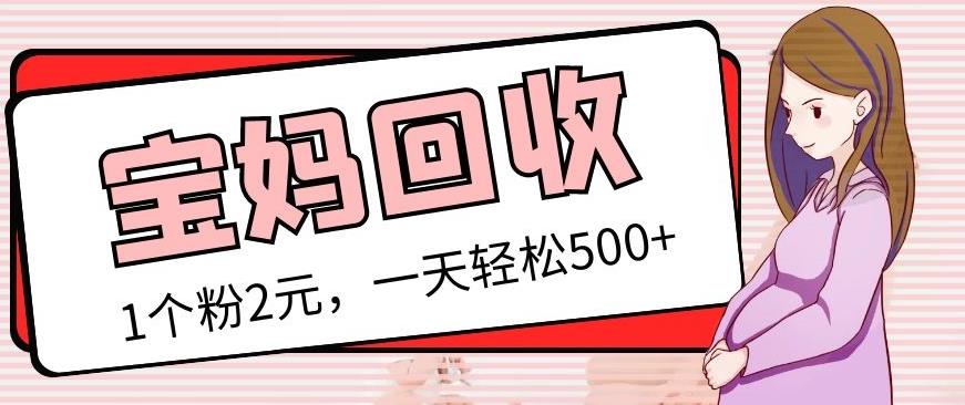 最新宝妈粉回收变现计划及胎教音乐高端变现玩法全套教程！（非老玩法）-学习笔记资源库