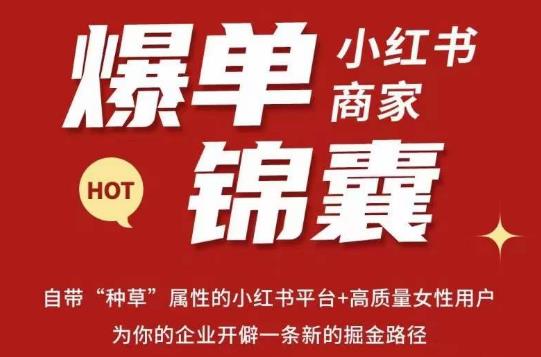 无畏·小红书商家爆单锦囊，掌握小红书各大规则，快速精准抢占行业和市场-学习笔记资源库