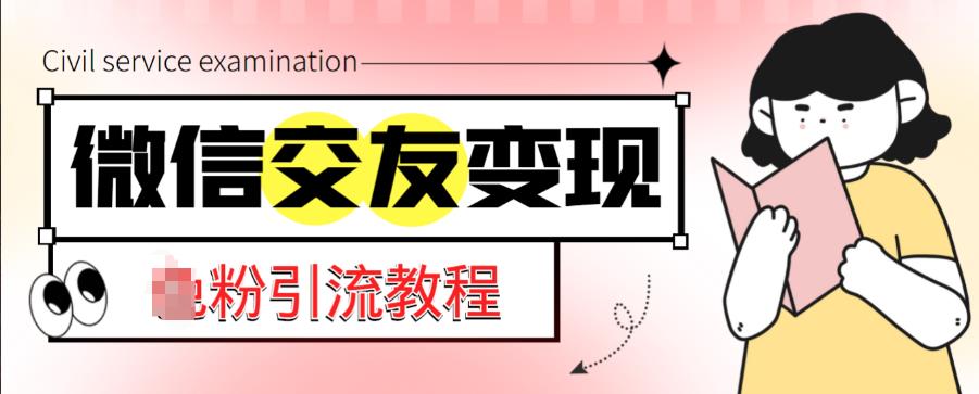 微信交友变现项目，吸引全网LSP男粉精准变现，小白也能轻松上手，日入500+-学习笔记资源库