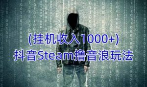 抖音Steam撸音浪玩法，挂机一天收入1000+不露脸 不说话 不封号 社恐人群福音-学习笔记资源库